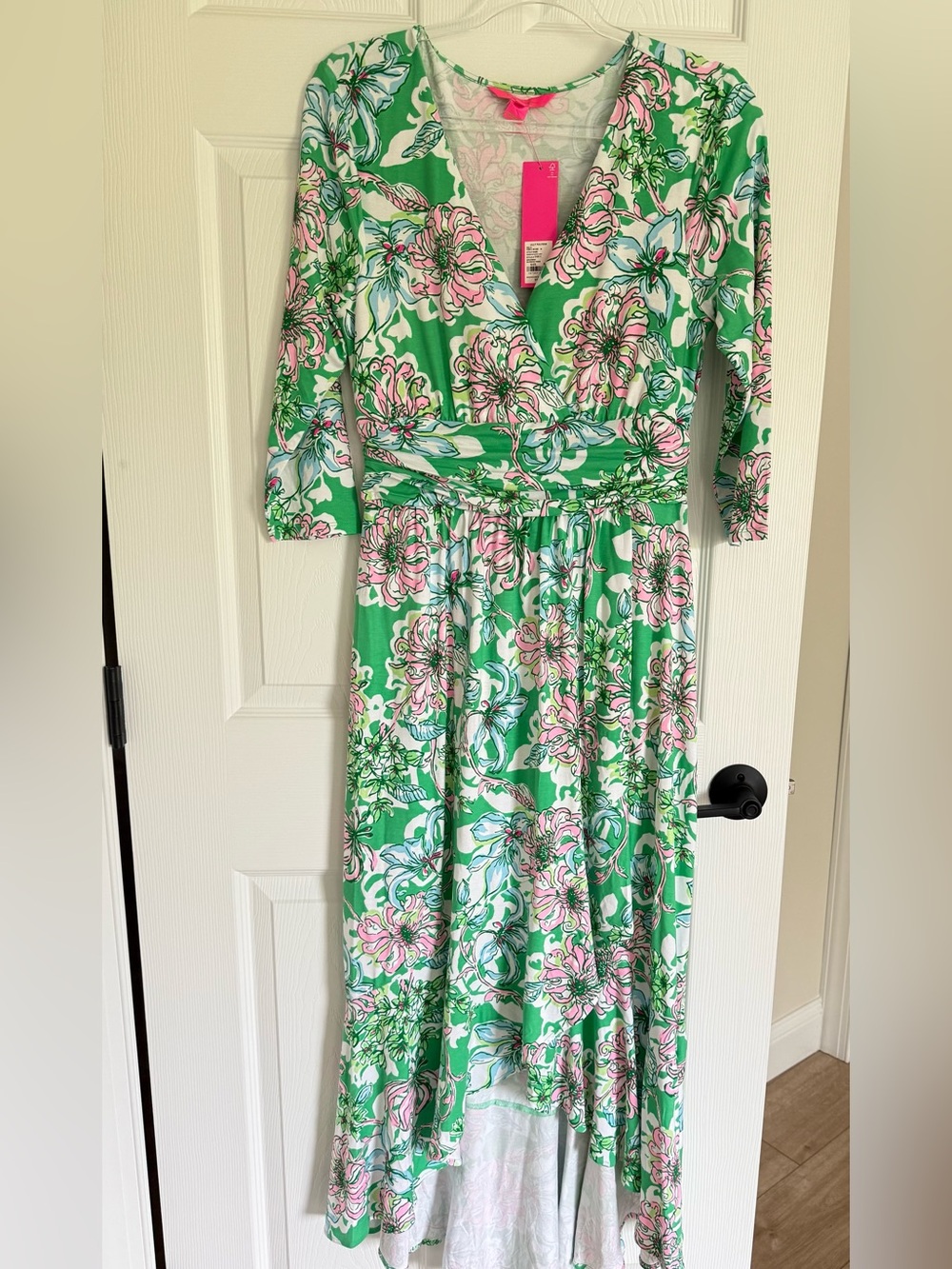 Lilly Pulitzer Moana spearmint blossom wrap dress size medium NWT